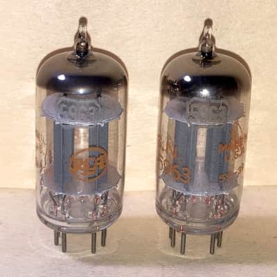 1959 RCA 5963 12AU7 ECC82 USN Tubes - Matched Pair, NOS Testing, Matched Date Codes image 1