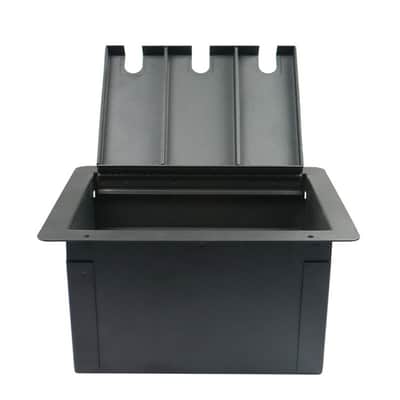 Elite Core FBL10+AC Recessed Floor Box With 10 XLRF + Duplex AC with Back Box image 3