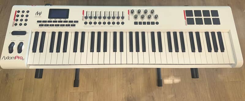 M-Audio Axiom Pro 61 Key USB MIDI Keyboard Controller 2010s - White image 1