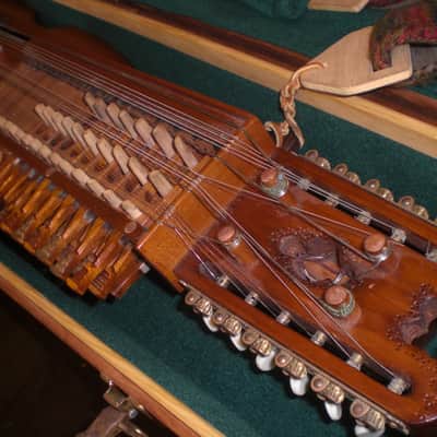 Swedish Nyckelharpa keyed fiddle folk instrument chromatic sympathetic strings world 20 stops on top image 1