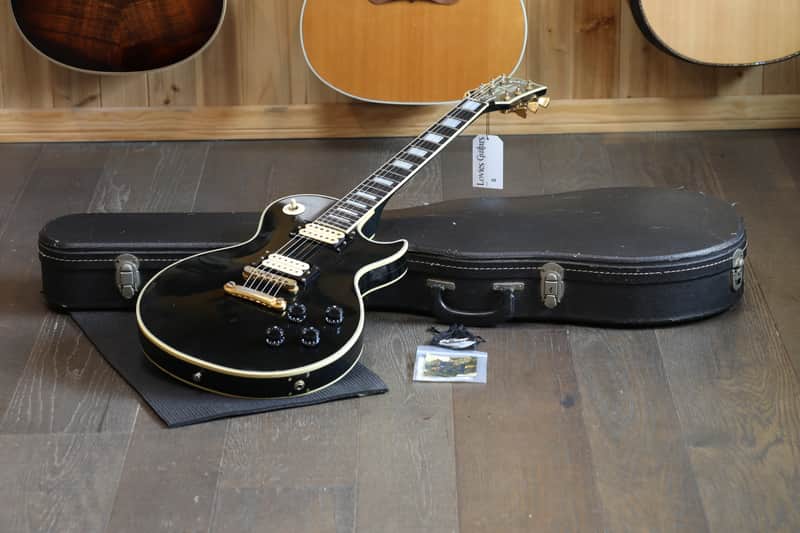 1976 Gibson Les Paul Custom Double Cream Electric Guitar Black Ebony + OHSC image 1