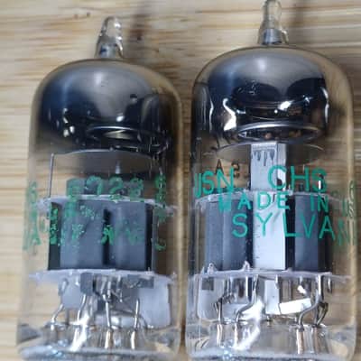 Nice NOS  perfectly matched pair of USN CHS SYLVANIA 6922 USA made e88cc ecc88  6DJ8 like PHILIPS ECG JANSAME CODE fully tested Double stage getter. image 6