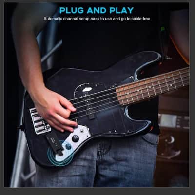 LEKATO 2.4GHz 4 Channel Wireless Guitar Transmitter Receiver W/ Charging Box 1/4”& 1/8”Plug image 4
