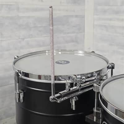 Immagine Used Meinl Marathon Steel Timbales 14 & 15 Deep Black Powder Coated - Very Good - 4