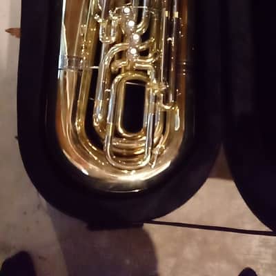 Schiller American Heritage 5 Valve BBb Tuba 2017 Gold Laquer image 1