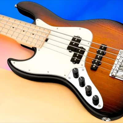 Sadowsky MetroLine 21-Fret Vintage P/J Bass, Swamp Ash Body, Maple Fingerboard, 5-String, Lefthand - Almond Sunburst Transparent Satin image 1
