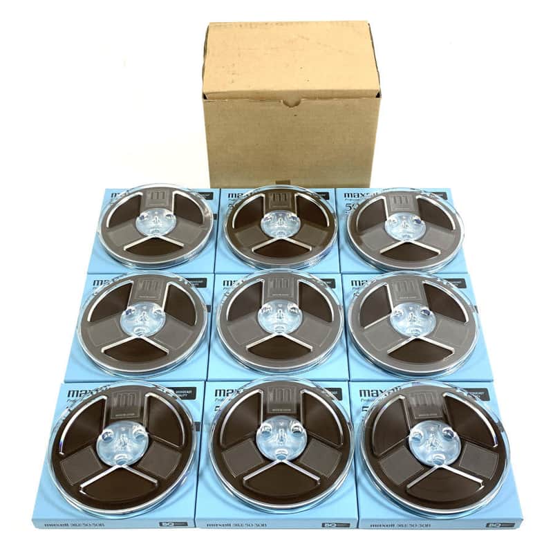 Maxell XLI 50-30B BQ Open Reel Tape Black Lot of 9　TGHM image 1