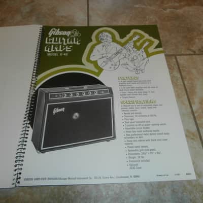 Vintage 1972 Gibson G Series Amplifier Catalog! Original Case Candy, Paperwork! image 6