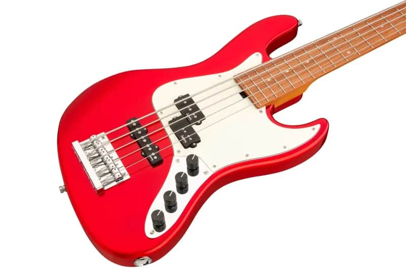 Sadowsky MetroExpress 21-Fret Hybrid P/J Bass, Morado Fingerboard, 5-String - Solid Candy Apple Red Metallic High Polish image 1