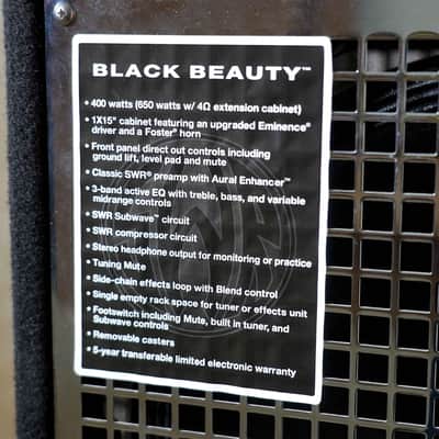 SWR PR840 Black Beauty Bass Amp 2000's image 3