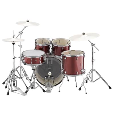 Yamaha Rydeen Burgundy Glitter 20" Shell Pack Hardware and Cymbals image 5