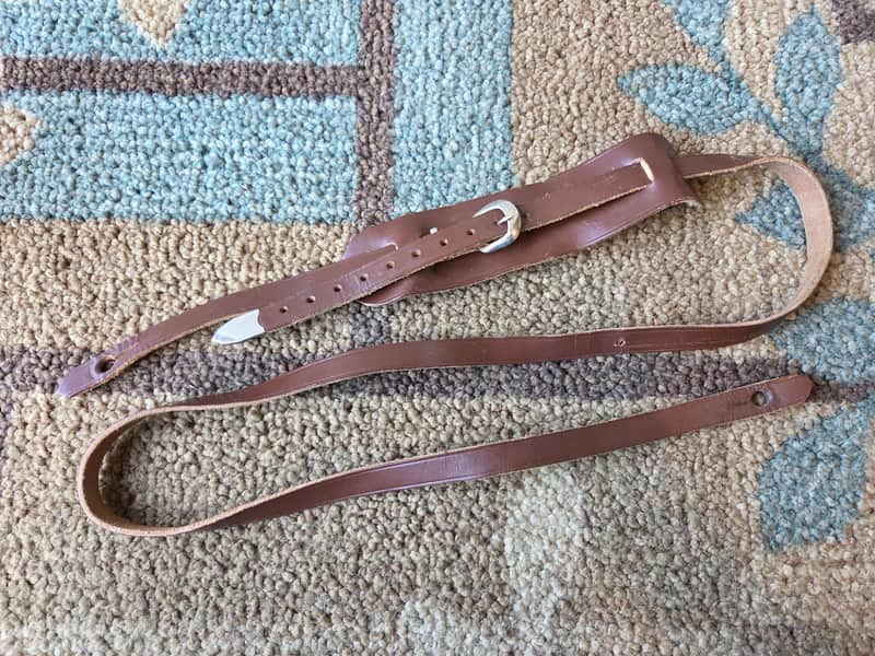 Vintage 1950's Leather Cowboy-Style Guitar Strap! Rare, Original Case Candy! Bild 1