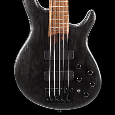 Cort B5ELEMENTOPTB Bolt-On Construction Mahogany Body 5Pcs Walnut & Panga Panga 5-String Bass Guitar image 3