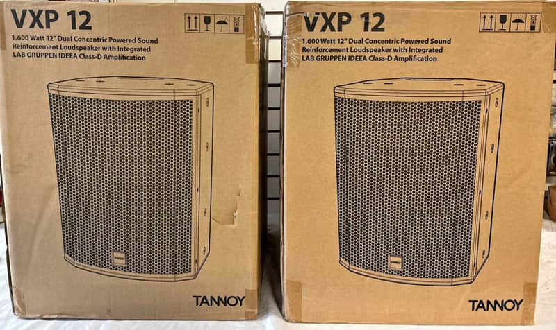 ( PAIR ) Tannoy VXP 12-WH Dual Concentric Powered Sound Reinforcement Loudspeaker (White) 12” - New Open Box image 1