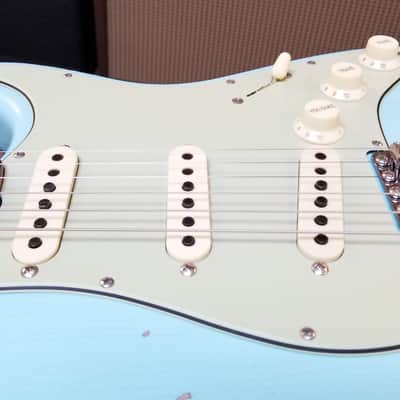 used 2024 Fender Custom Shop Late-1962 Stratocaster Relic in Faded Aged Daphne Blue, Excellent Condition with OHSC & Paperwork! image 17