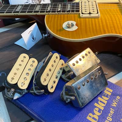 General Vintage Tone  1958 - 1959 PAF humbucker set for Les Paul Holy grail Belden & Corona wire US image 17