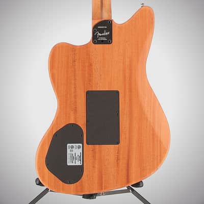 Fender Certified Pre-Owned American Acoustasonic Jazzmaster, Ocean Turquoise, Ebony Fingerboard (O10) (3213A) image 2