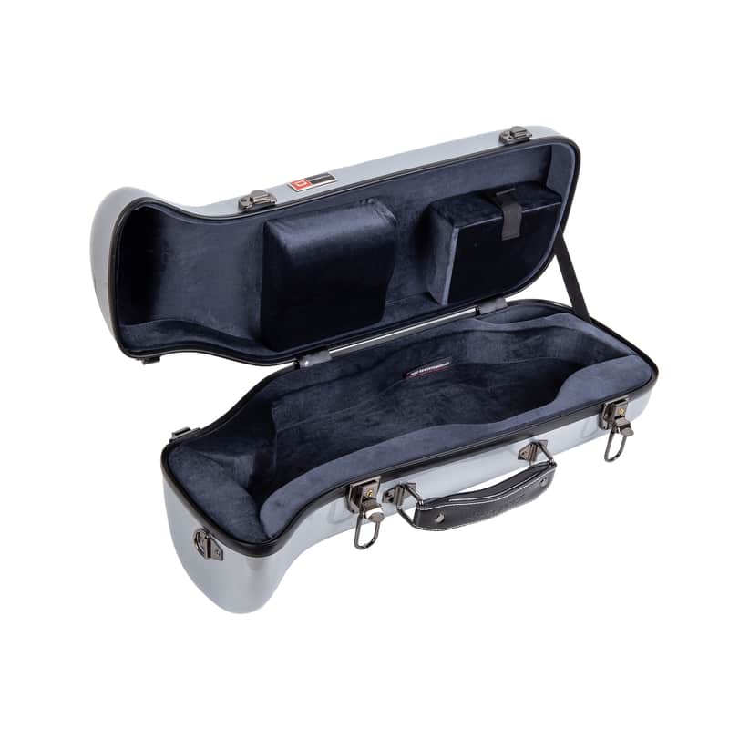 Crossrock Bb Trumpet Strong Fiberglass Lightweight Flight Case, Silver Brass Instrument Hard Case image 1