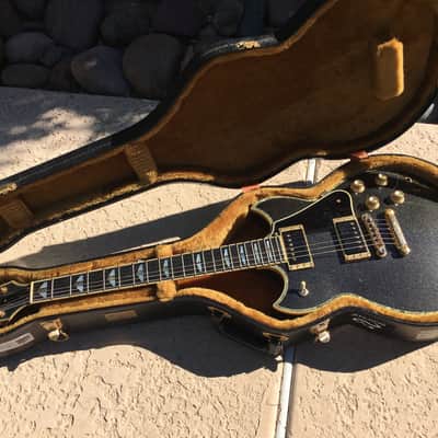Yamaha SBG3000 SG 3000 Signed by Tito Jackson 1984 Black Sparkle Celebrity Owned image 1