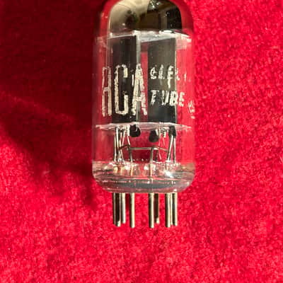 Vintage Pair RCA 12AU7 5963 White Paint Preamp/Amplifier Vacuum Tubes late-50s - Clear Glass image 2