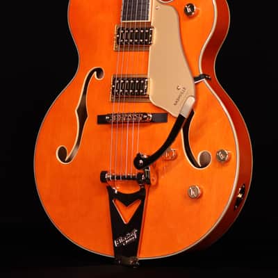 Gretsch Synchromatic Nashville Hollow Body Single-Cut, Ebony FB, 50's Orange Stain image 2