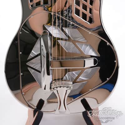 National Reso-Phonic Style 1 Brass Bodied Cutaway Tricone 2023 Mirror Nickel image 5