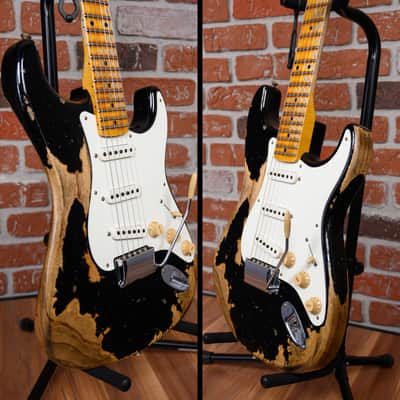 Fender Custom Shop 1957 Stratocaster Super Heavy Relic Black 2023 w/OHSC image 13