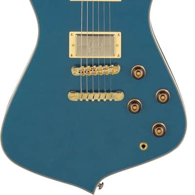 Ibanez Iceman 6 String Electric Guitar w/Bag - Antique Blue Metallic (IC420ABM) image 12