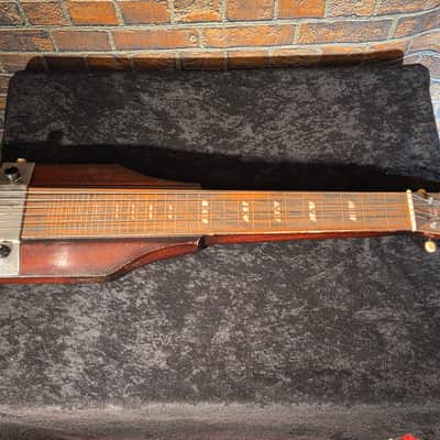 Vintage 1930s Dobro Lap Steel Electric Guitar w/ Original Chipboard Case image 2
