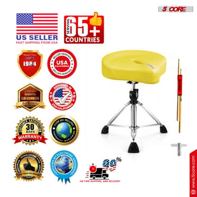 5 Core Drum Throne w 4.5" Padded Stool Adjustable Drummer Chair image 11