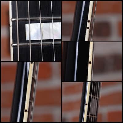 Gibson Les Paul Custom 3-Pickup with Bigsby Ebony 1960 w/Hardshell Case (Refin/Refret/Headstock Repair) image 16