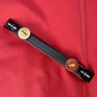 Inlaid ebony Bridge  for Gibson L-5 and high end Archtops Mid 70's - Ebony/Gold image 4