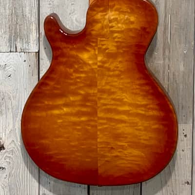 Rare 2002 Bunker BAT 375 Semi Hollow Cutaway Electric Guitar, Amberburst Finish   Pro Setup Includes very Nice Gibson Case ! image 9