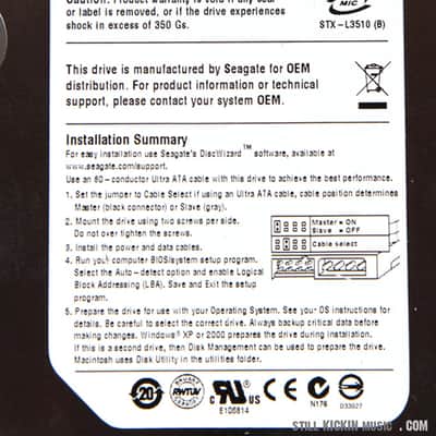 ALESIS HD24 CADDY & SEAGATE 250GB HARD DRIVE FREE PRIORITY SHIP! image 4