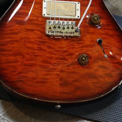 2011 PRS Custom 24 Quilt 10 Top Electric Guitar Dark Cherry Burst + OHSC image 5