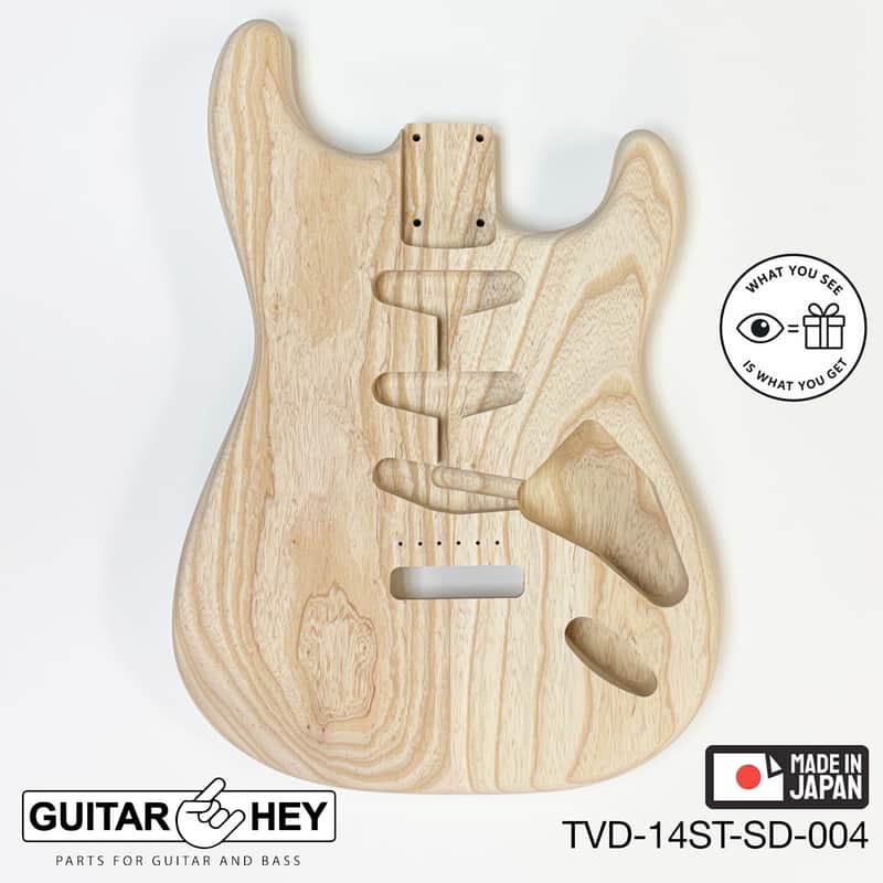 NEW Hosco JAPAN Unfinished Strat® 50's Style Body Swamp Ash 2-piece SANDED #007 image 1