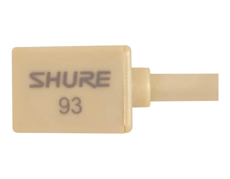 Shure WL93T Omnidirectional Subminiature Lavalier Condenser Mic with 4' Cable 2008 - Present - Tan image 1