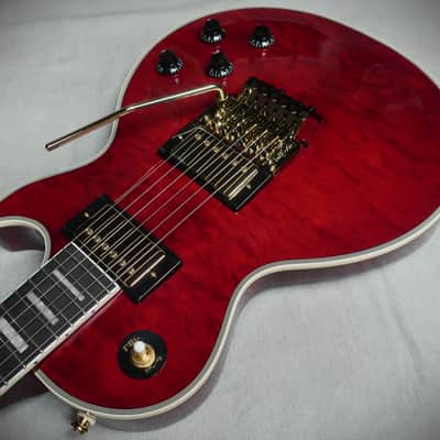 Epiphone Alex Lifeson Les Paul Custom Axcess Quilt - Ruby image 4