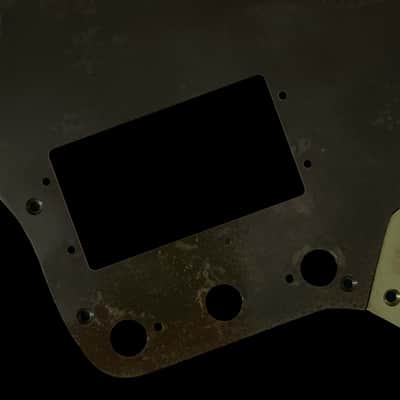 Made-to-Order - Statuary Bronze Brass & Aged Gold Brass - Wide Range Humbucker USA Jaguar AVRI 60s Pickguard Scratchplate Set for Fender image 4