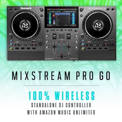 Numark Mixstream Pro Go Battery Powered Streaming DJ Controller w/ Amazon Music image 6