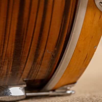 1970s Tempro Tiger Eye's Pearl Drum Set 14x20 8x12 and 16x16 image 12