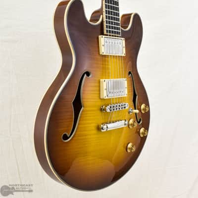 Eastman T185MX All Solid Wood Electric Thinline - Goldburst image 2