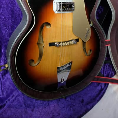 Rare Condition Gretsch 6124 Single Anniversary 1963 Shaded Golden Electric Guitar Hollowbody Sunburst Case Candy OHSC image 12