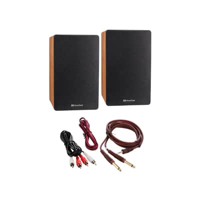 Knox Gear LP1 Powered Bookshelf Bluetooth Speakers (Wood Finish) image 8