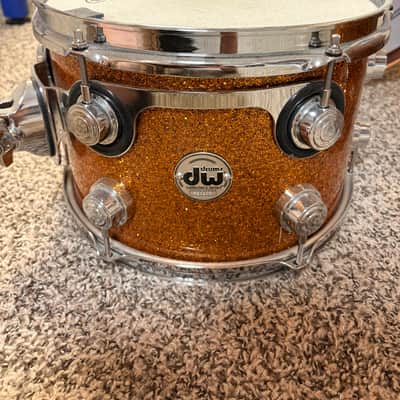 DW Collector's Maple/Mahogany 3 Piece Drum Kit 2014 - Burnt Orange Glass image 3