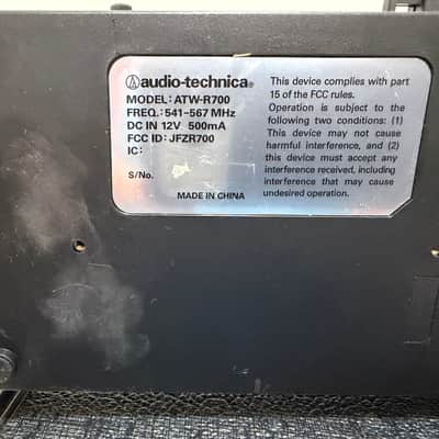 Audio-Technica Wireless Guitar System Receiver & Transmitter ATW-R700 & ATW-T701 image 7
