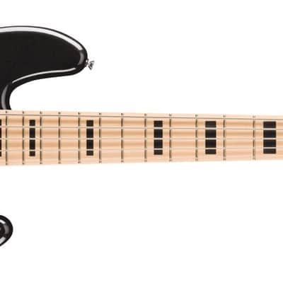 SQUIER - Affinity Series Active Jazz Bass V  Maple Fingerboard  Black Pickguard  Black Metallic - 0378753565 image 1