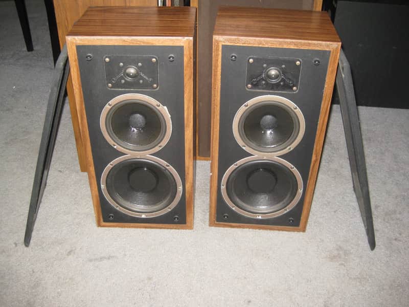 Vintage Polk Audio Original Monitor 5 Bookshelf speakers  Peerless Tweeters image 1