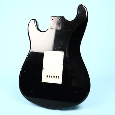 Unbranded Strat Copy Black Guitar Body image 6