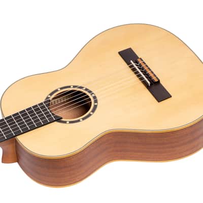 Ortega R121L-3/4 Family Series Spruce Top Mahogany Neck 3/4 Size Nylon 6-String Classical Acoustic Guitar w/Gig Bag For Left Hand Player image 9